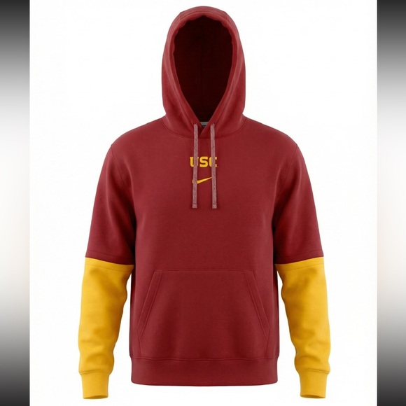 Nike Other - Nike USC Trojans 2024 Sideline Club Pullover Hoodie Mens XL Cardinal/Gold NWT